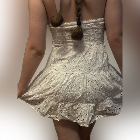 y2k 2000s dolls kill baby doll floral white mini dress ! size s - Picture 3 of 4